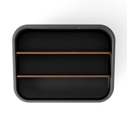 Органайзер Bellwood, 29х20 см, черный/орех