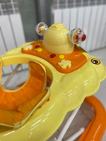 Ходунки SBL 5301 (Teddy Bear)  оранжевый (силиконовые колеса)