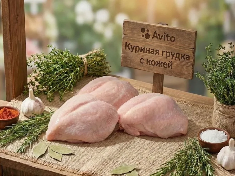 Куриная грудка с кожей охлаждённая