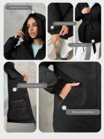 Куртка весенняя удлиненная с капюшоном