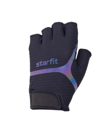 Перчатки для фитнеса WG-103, черный/светоотражающий