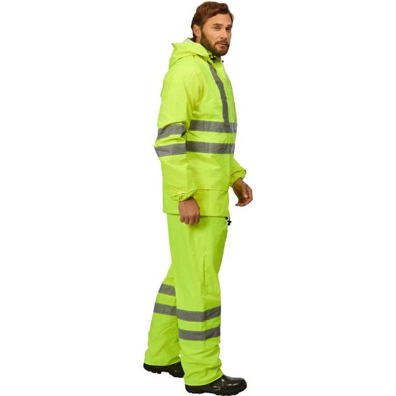 Костюм сигнальный влагозащитный Extra-V-КБР полиэфир с ПВХ покрытием лимонный с СОП