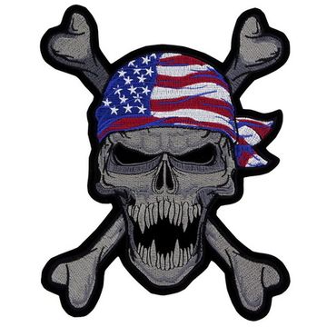 Нашивка Веселый роджер в бандане США (210*260)