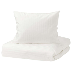 IKEA NATTJASMIN  (ИКЕА НАТТЙАСМИН)  -  Пододеяльник и 2 наволочки, белый, 200x200/50x60 см