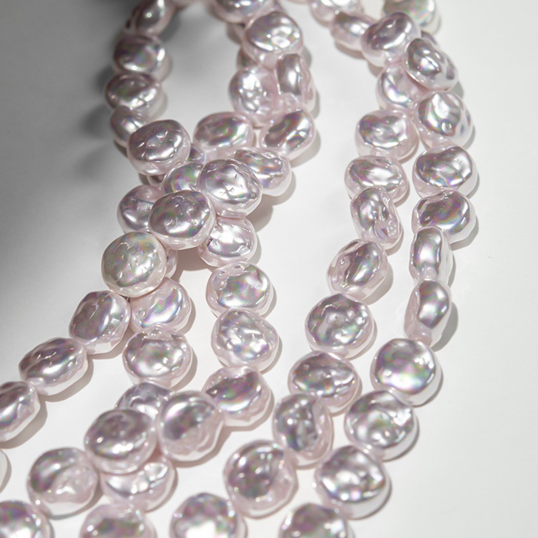 Хрустальный жемчуг в форме монетки, розовый, 13мм