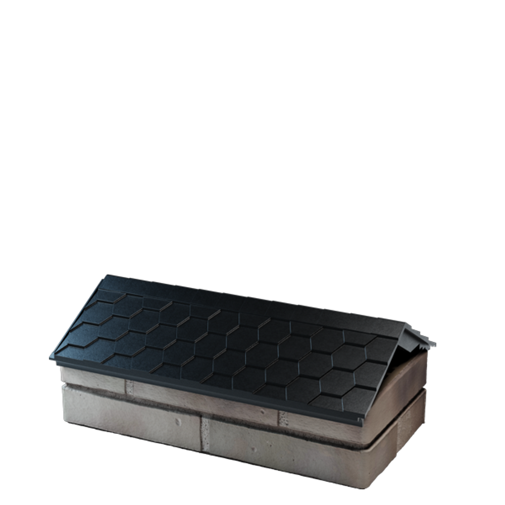 Парапет полимеркомпозитный Everest 250*510 (1 кирпич) черный