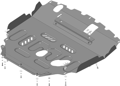 Защита стальная 2 мм двигателя и кпп для Chevrolet Captiva; Opel Antara 2011-2015 Motodor.73004
