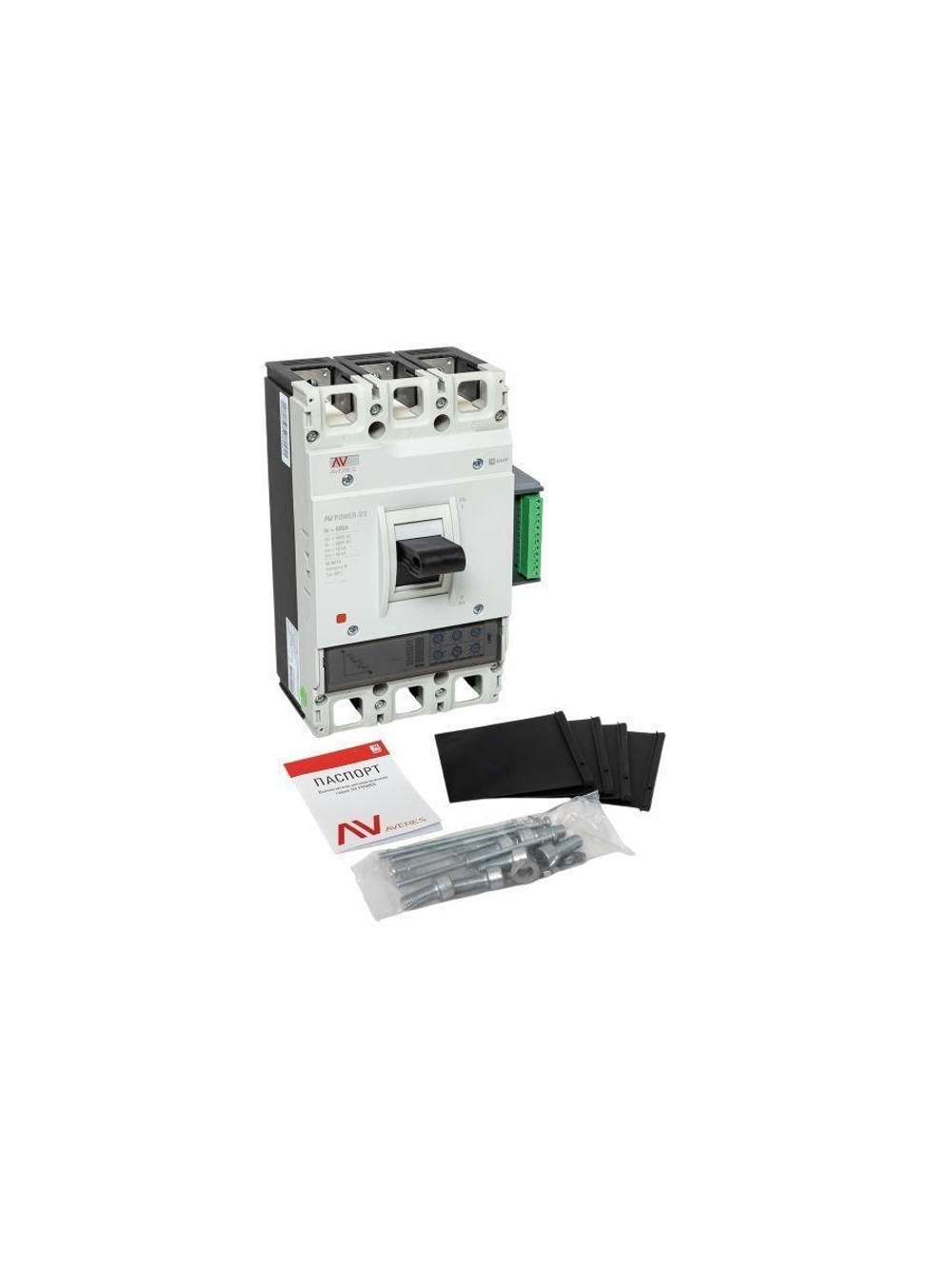 Выключатель автоматический 3п 400А 50кА AV POWER-3/3 ETU2.2 AVERES EKF mccb-33-400-2.2-av