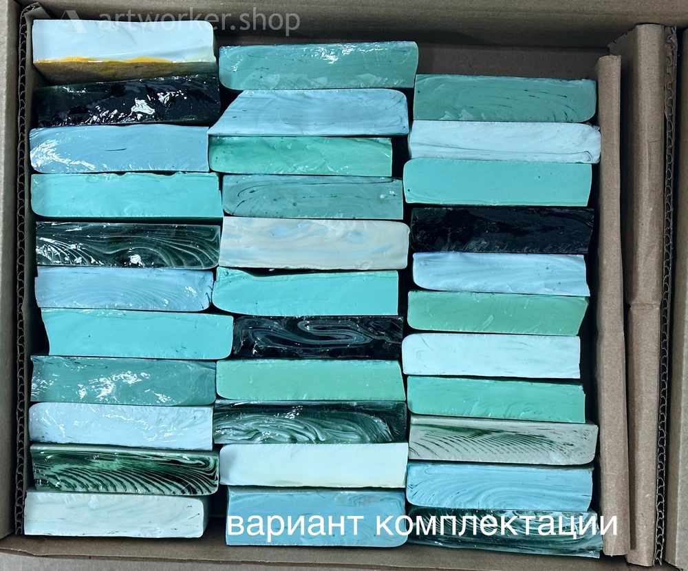 BOXSET MINT (5кг)- Набор смальты в кирпичиках