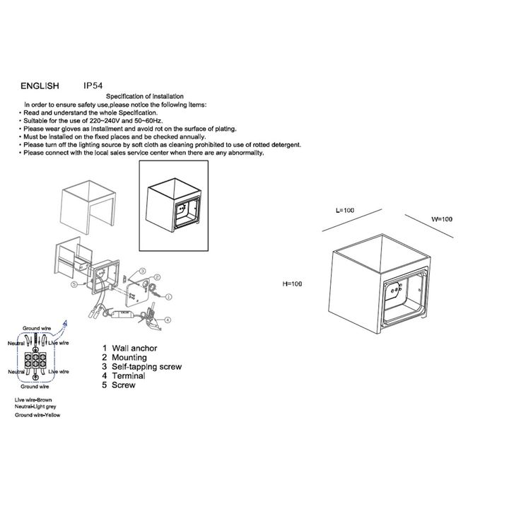 Настенный светодиодный светильник Crystal Lux CLT 520W WH