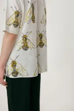 Купить Рубашка Короткий Рукав FOS С Насекомыми Белая Мужская Рубашка Короткий Рукав FOS С Насекомыми Белая Мужская