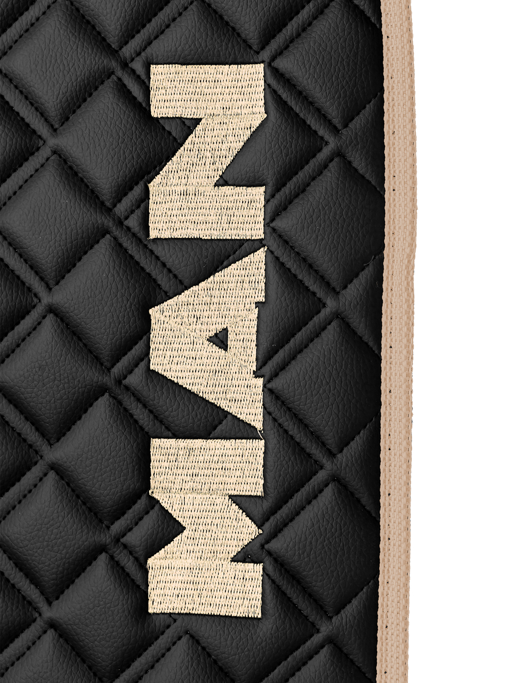 Ковры MAN TGX с 2-мя ящиками (автомат) (экокожа, черный, бежевый кант, бежевая вышивка)