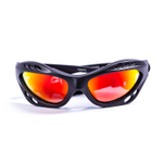 очки для водных видов спорта Cumbuco Черные Матовые Зеркально-оранжевые линзы. Вид спереди