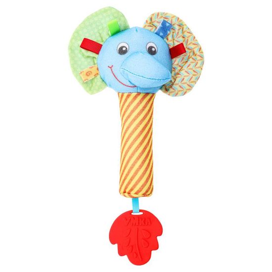 Текстильная игрушка погремушка - пищалка «Слоник» Умка