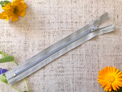 Молния брючная спираль, автомат, L 19 см, Т3, н/р, светлый серый