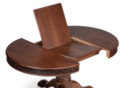 Деревянный стол Коул 110(160)х110х78 орех / коричневая патина