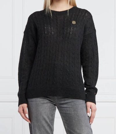 Хлопковый свитер Tommy Hilfiger - черный(WW0WW32293)