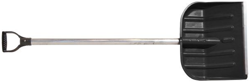 Лопата снеговая пласт. 400х460мм с алюм. нак. и черн. Практик