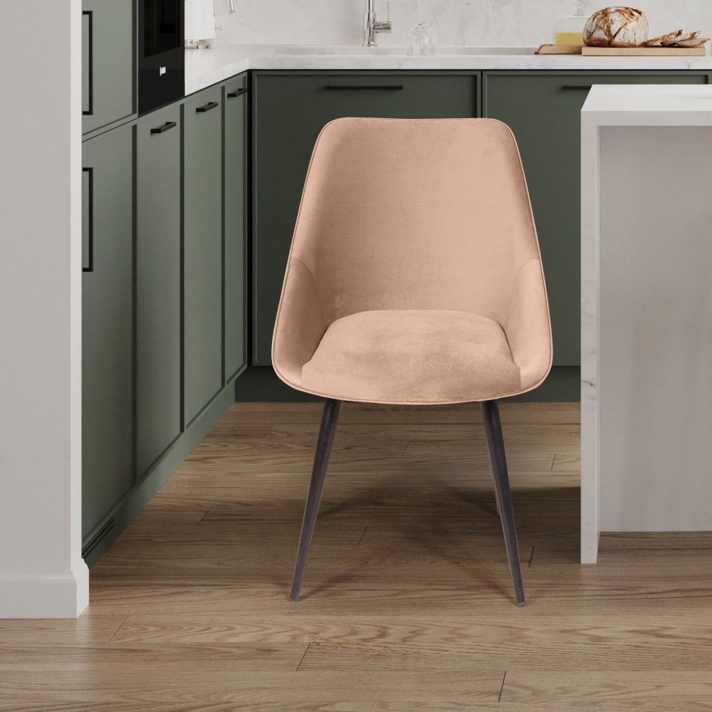 Стул Neo бархат бежевый 5/опора конус