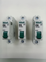 Автоматический выключатель 1-пол. 6А тип C 4,5кА серия ВА-101 DEKraft (3шт)