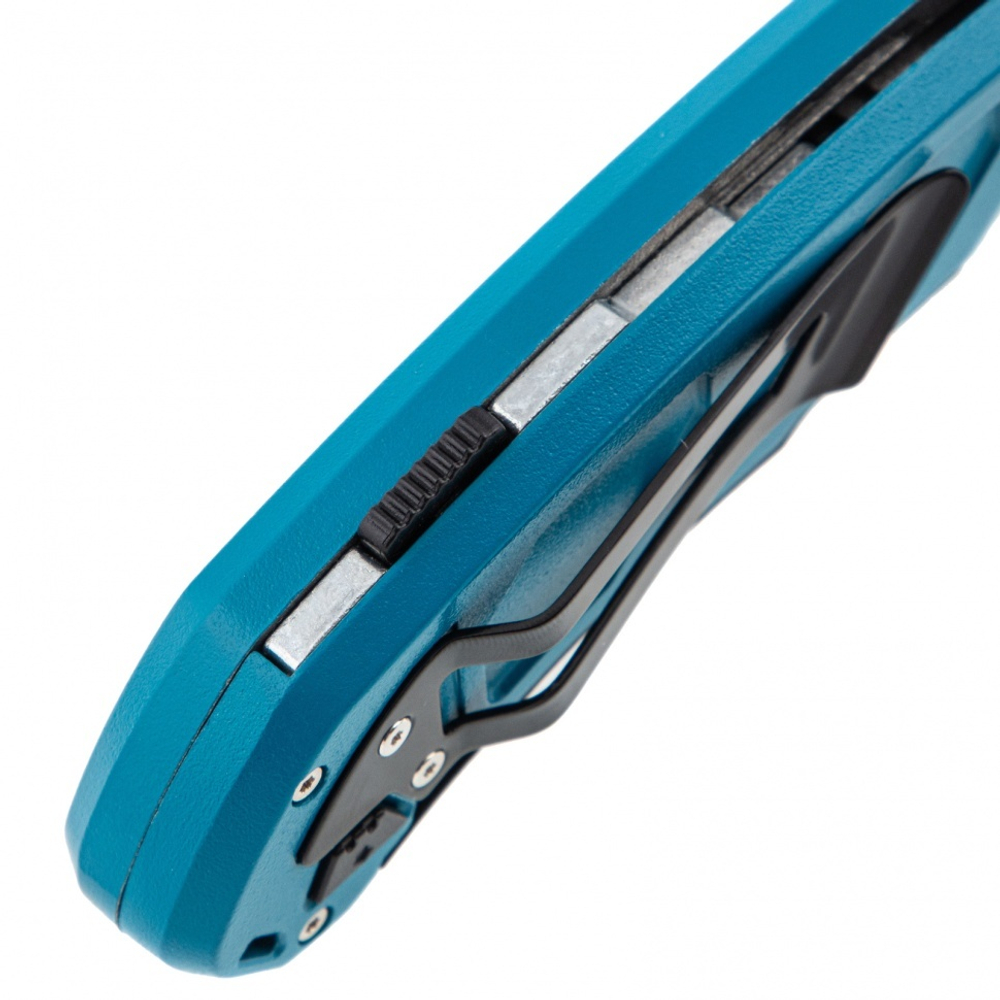 Нож, 130 мм, алюминиевый корпус, выдвижное трапециевидное лезвие 18 мм (SK-5), клипса для ремня, 4 лезвия Gross