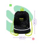 Мешок для обуви 1 отделение Berlingo "Digital style", 400*480мм, расширяющееся дно, светоотражающая лента, карман на молнии