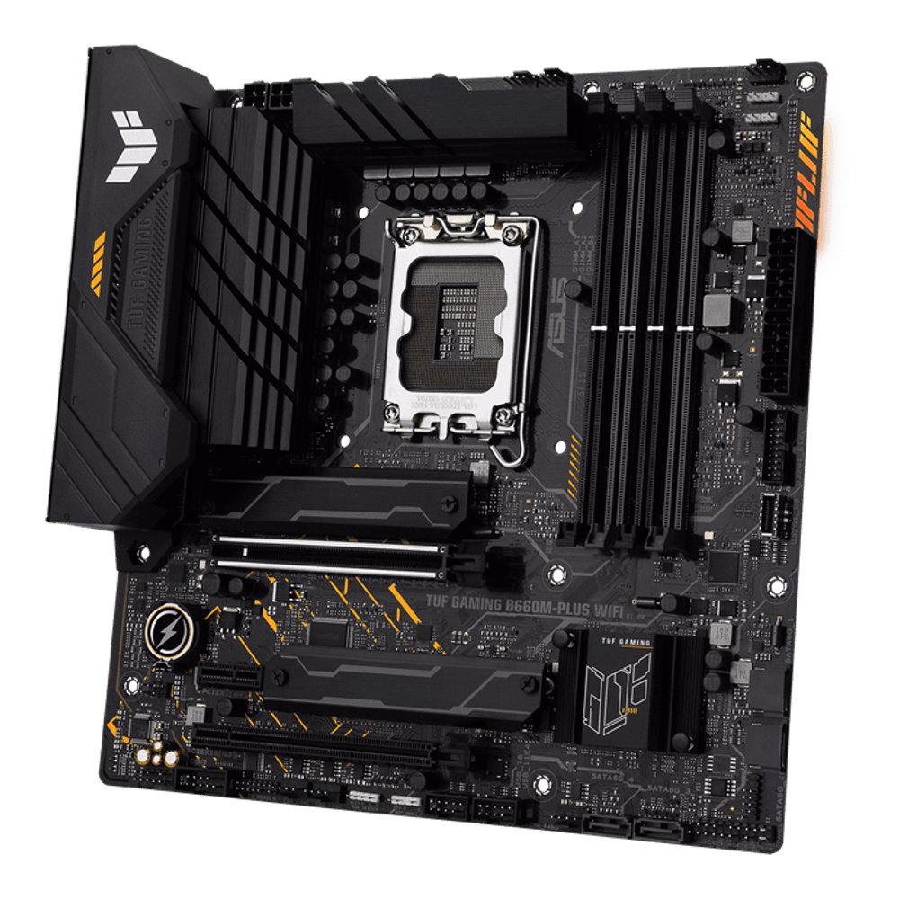 Материнская плата ASUS TUF GAMING B660M-PLUS WIFI, LGA1700 4xDDR5 4xSATA3 RAID 2xM.2 HDMI DP mATX