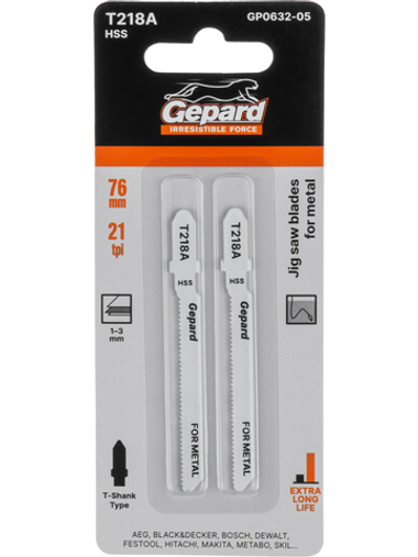 Пилка лобз. по металлу T218A (2 шт.) GEPARD