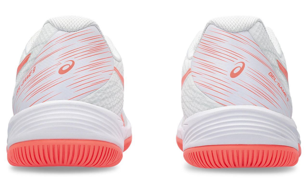 Женские Кроссовки теннисные Asics Gel-Game 9 - white/sun coral