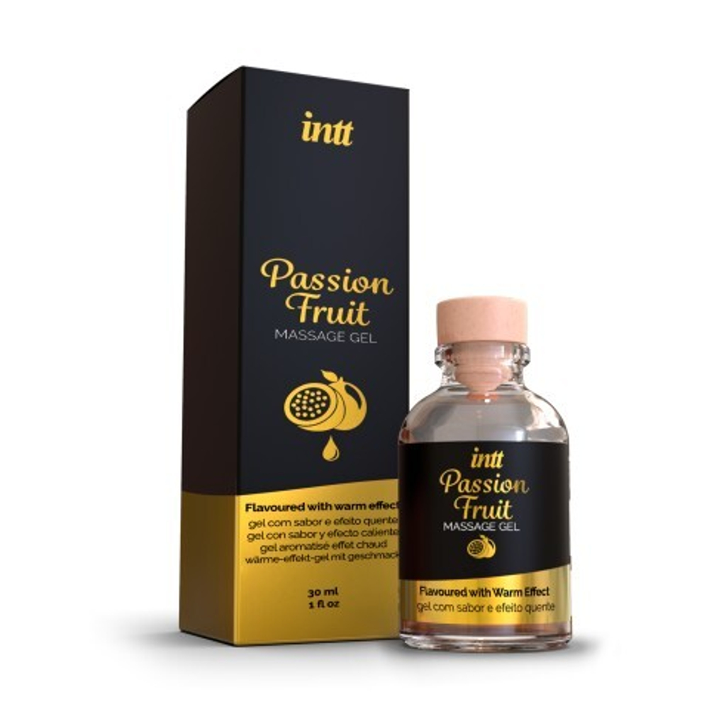Intt Passion Fruit Massage Gel - Съедобный гель для интимного массажа, 30 мл (маракуйя)