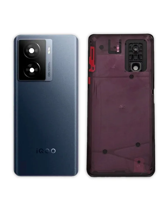 Задняя крышка для  Iqoo Z7 черная (Black) со стеклом камеры