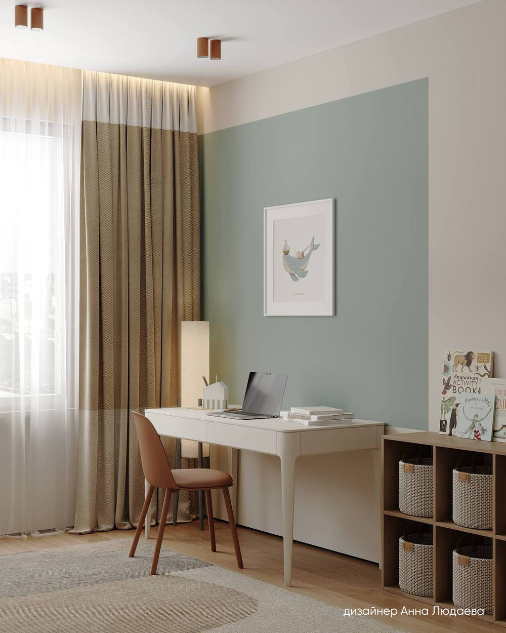 Стол письменный Type oak 140*70 см (белый)