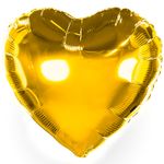 Шар (18"/46 см) Сердце, Золото