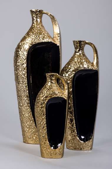 Ваза для цветов античная большая золото