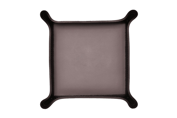 Лоток фигурный из кожи цвет ОРАНЖ/ШОКОЛАД