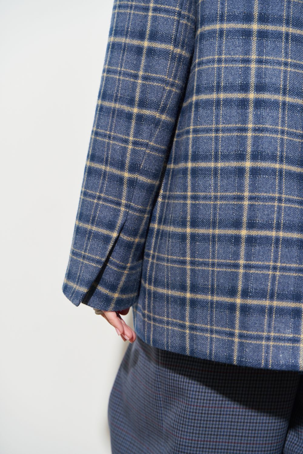 ПИДЖАК В КЛЕТКУ СИНИЙ|СВЕТЛО-ЖЕЛТЫЙ