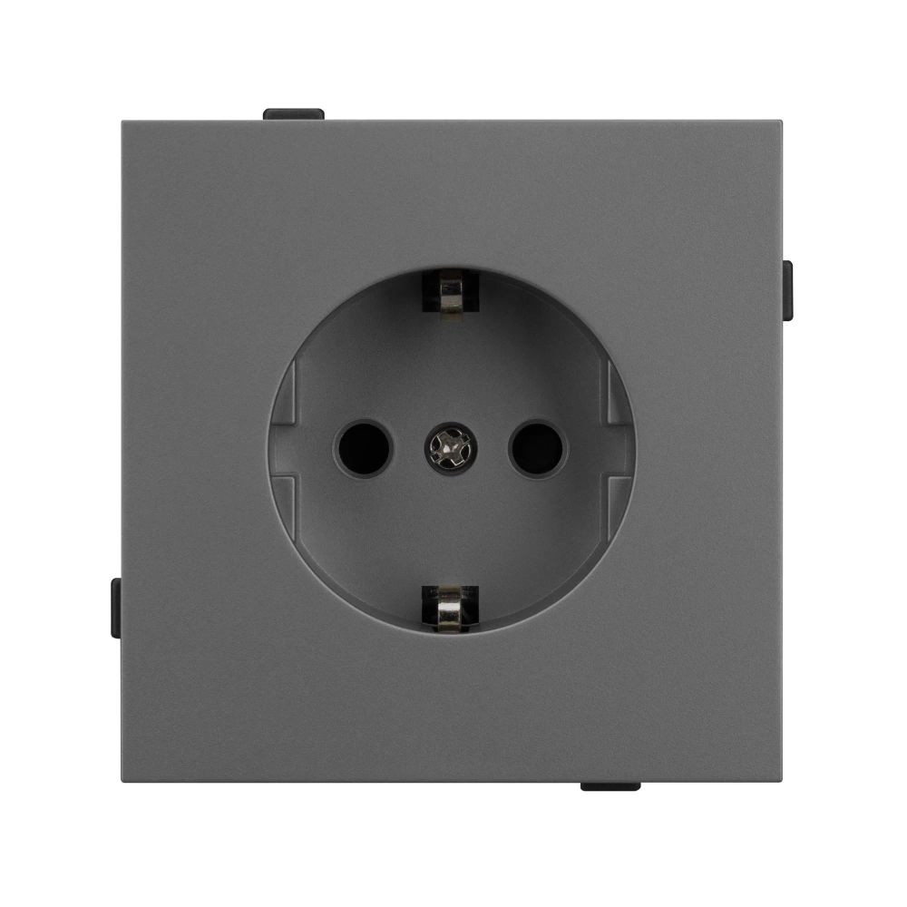 Механизм электрической розетки SCT-TENDO-MEU1-SFPL-GR (230V, 16A) (Arlight, Матовый графитовый) 054640