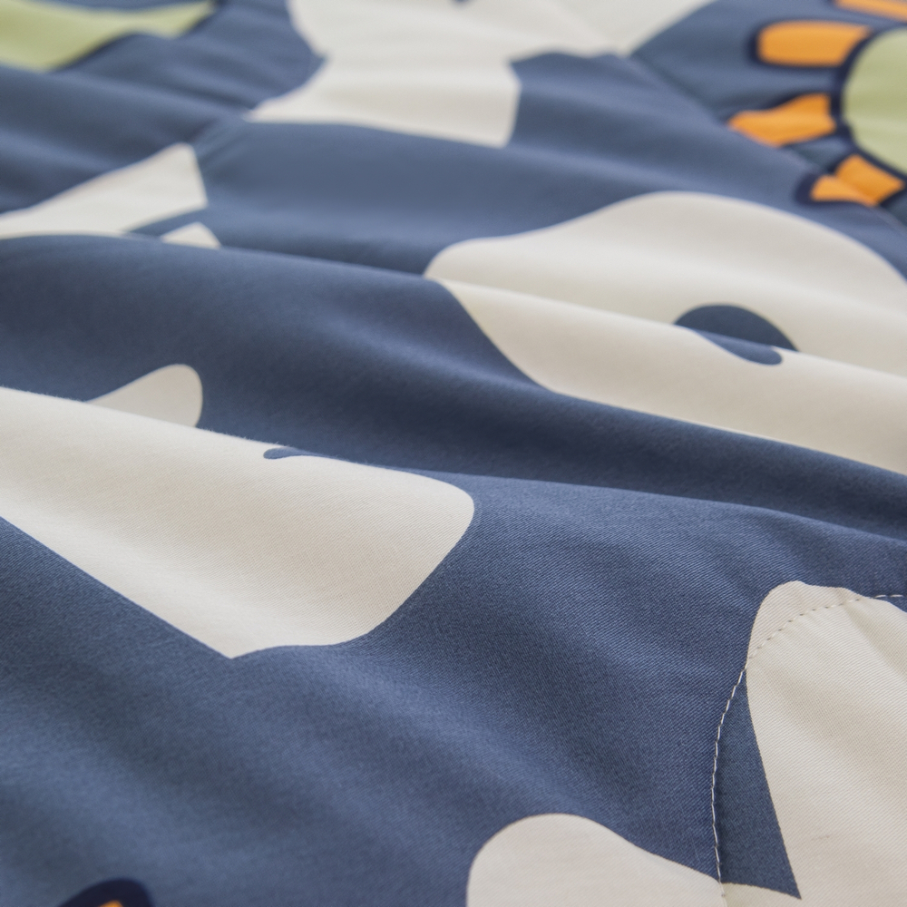 Комплект постельного белья Сатин с Одеялом Young 100% хлопок на резинке OBKR029