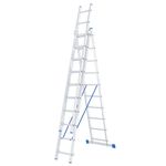 Лестница-стремянка, 3 х 10 ступеней, до 5,87 м, алюминиевая, Сибртех, 97820