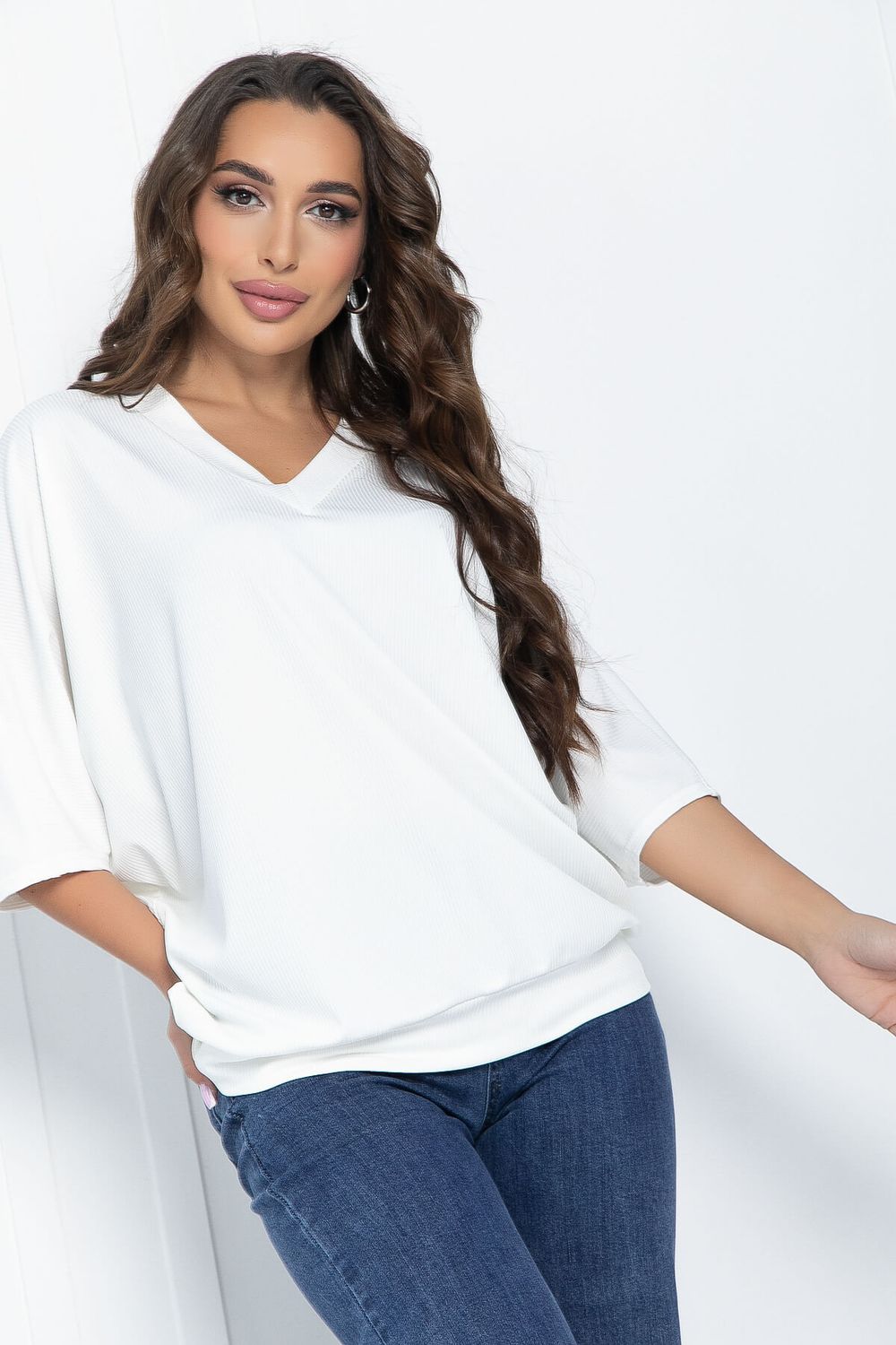 Блуза Вэнсдей (белая) Б11457 LT Collection