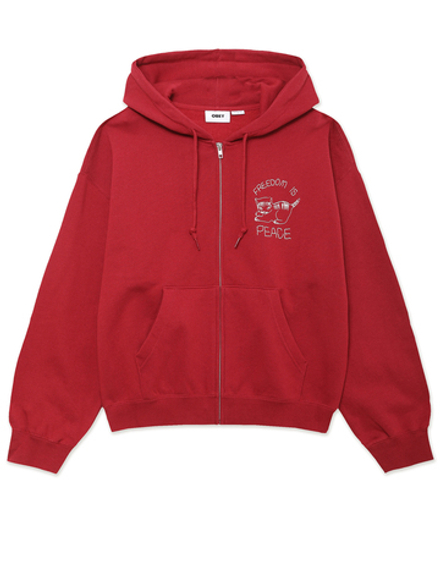 Толстовка С Капюшоном На Молнии Peace Baggy Relaxed Zip Hood
