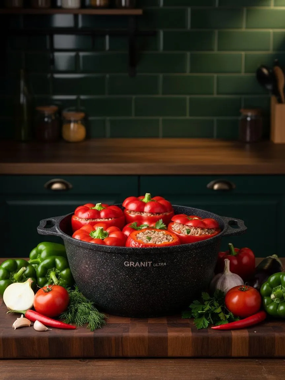 Кастрюля KUKMARA АП Granit ultra (Original) 4л со стеклянной крышкой. арт. кго42а