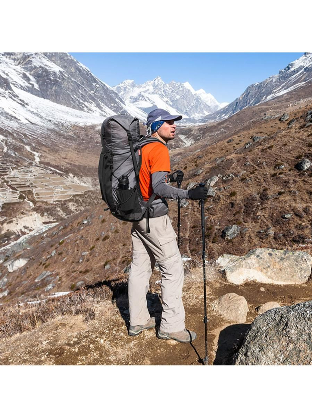 Рюкзак Naturehike Rock Series NH19BP095 60-65 л с рамой, dyneema, черный, 6927595761649