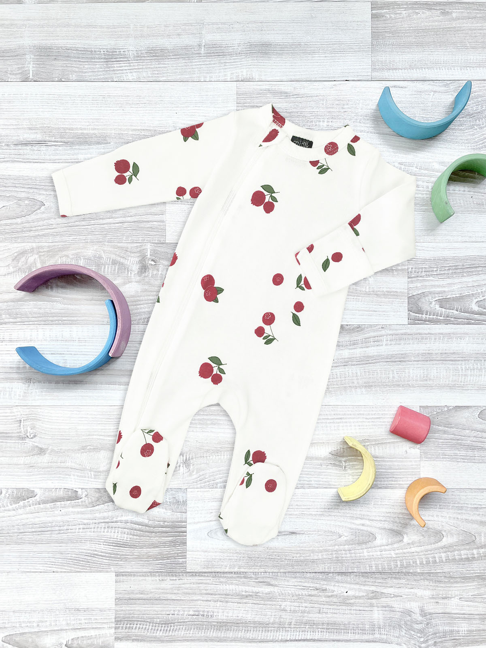 Комбинезон Mjölk Sleep and Play Брусника, уценка