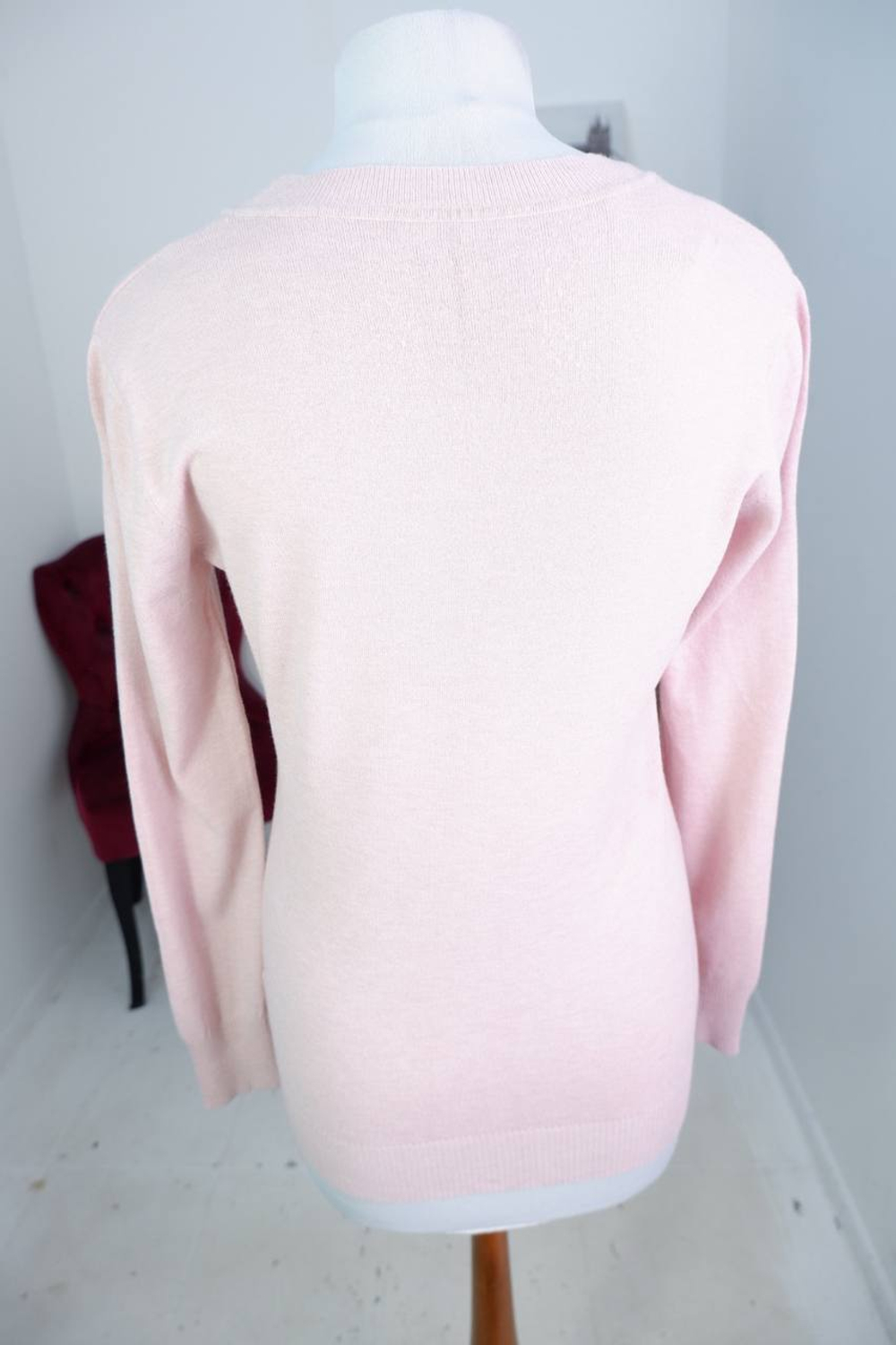 Джемпер пудрового цвета с кашемиром, визуально 46 размер