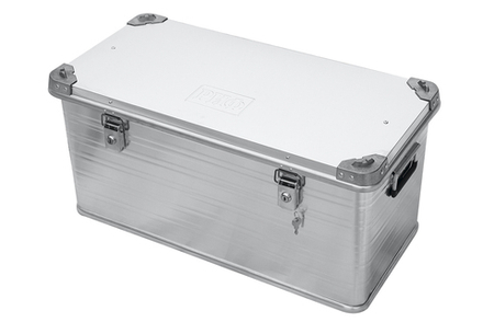 Ящик алюминиевый усиленный с замком 782х385х379 мм (ДхШхВ)