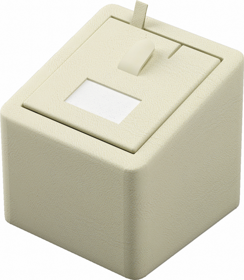 Подставка для кольца/кубик наклонный/выним.вкладыш/язычок/прорезь/окошко/петелька/Н-50 мм.