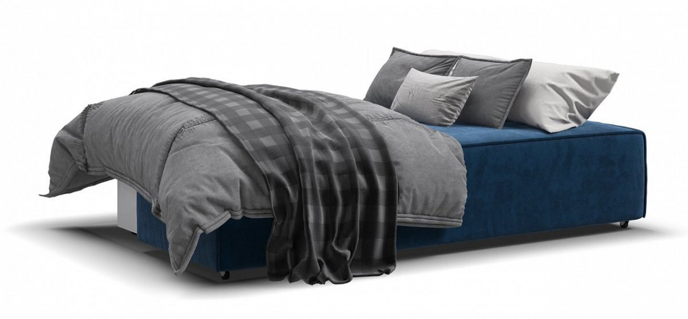 Диван Норд мини Велюр Монолит синий