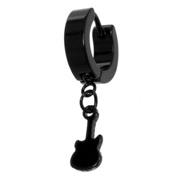 Серьга Гитара черная (004)