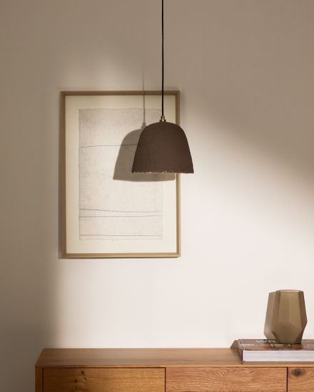 Lisora Подвесной светильник из папье-маше коричневый Ø25 см